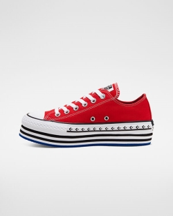 Converse Logo Play Chuck Taylor All Star Női Platform Fekete/Piros/Fehér | UHOWMIG-HU